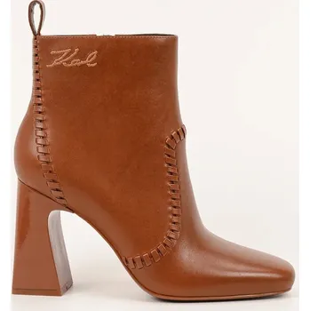 Dámské kozačky Kožené kotníkové boty Karl Lagerfeld ASTRA NOVA KL33142.022 hnědá 82X, EUR 37