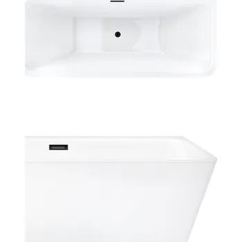 Vana Obdélníková akrylátová vana Corsan, odtok uprostřed, 170 x 79 cm