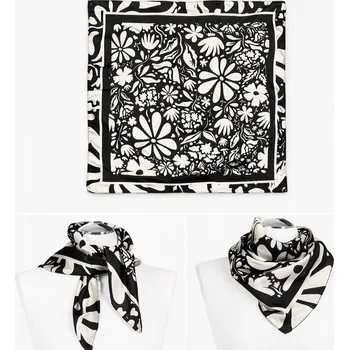 Šátek Moraj šátek s květinovým vzorem - polyester