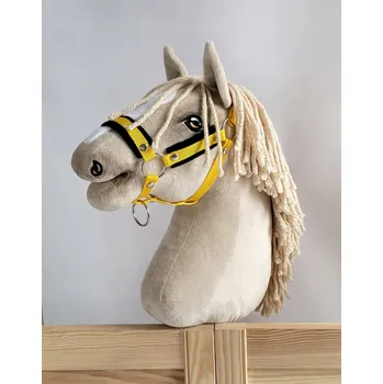 Hobby horsing Nastavitelná ohlávka pro koně Hobby Horse A3 žlutá s