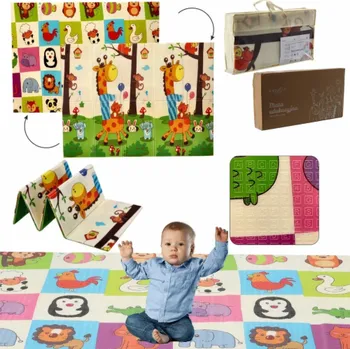 Hrací deka Dymo Oboustranná vzdělávací hrací podložka Extralink, 150x200x1 cm, skládací zvířátka + přepravní taška