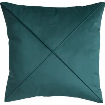 Povlak na polštářek DEKORAČNÍ povlak na polštář velur velvet mořská tyrkysová modrá X 50x50