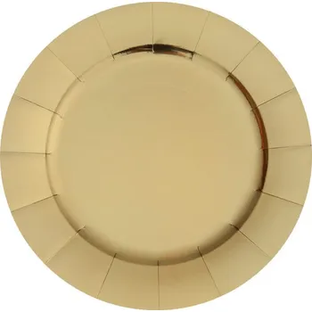 Talíř Zlaté papírové prostírání pod talíře 33 cm 10 Ks.