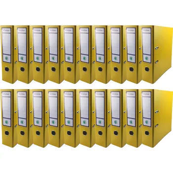 Pákový pořadač A4 EKOBOX 80mm ŽLUTÝ 20 ks