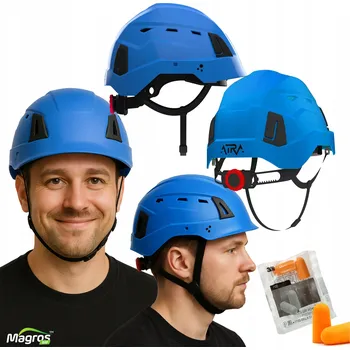 Pracovní přilba Průmyslová Přilba Ochranná Větraná Modrá PROTEKT ATRA 40V CE