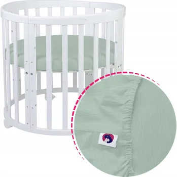 Prostěradlo Prostěradlo do postýlky Waldin Kulaté 73 cm Mušelínové s gumou Kruh Mušelín Vzory
