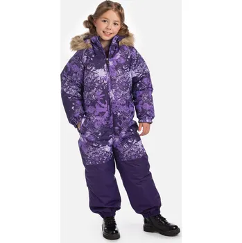 dívčí zimní kombinéza Dětská zimní kombinéza Huppa Wille 2 dark lilac pattern / dark lilac velikost 128