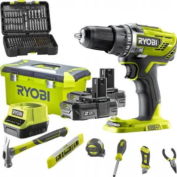 Aku Šroubovák Ryobi, napájení akumulátorové 18 V R18DD3-220TAH