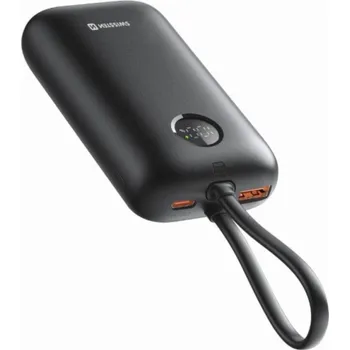 Powerbanka Swissten Powerbanka Voltbox 35W 10000 mAh s integrovanými kabely USB-C a Lightning