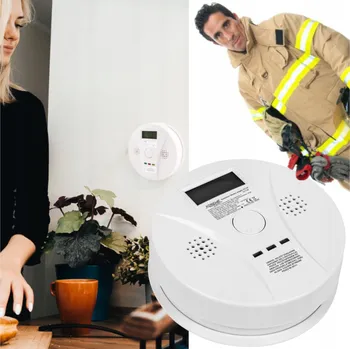 Zabezpečovací technika DETEKTOR OXIDU UHELNATÉHO HLÁSIČ OXIDU UHELNATÉHO S DISPLEJEM A HLASITÝM ALARMEM