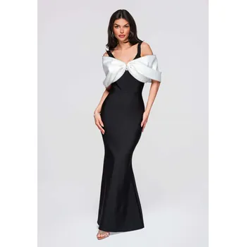 Dámské šaty Módní černé večerní šaty LaRica LA-OM-DLR288 elegantní, velikost XS