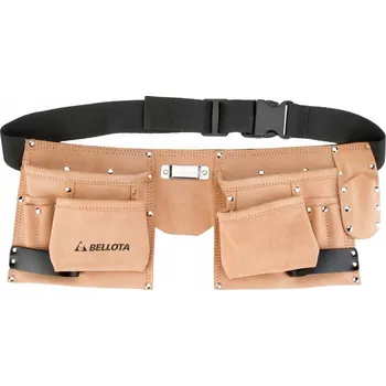 Kožený opasek na nářadí, 6 kapes, poutko na kladivo BELLOTA