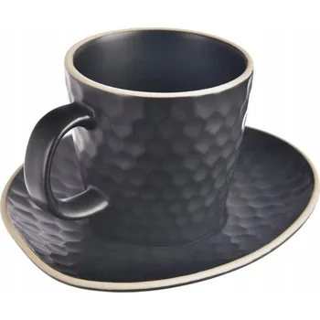Šálek Černý s podšálkem Keramický na pití kávy Espresso Malý 95 ml