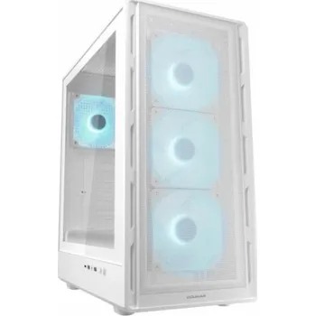 Počítač COUGAR PC skříň AIRFACE PURE PRO White Mid Tower Mesh Front Panel 3 x 120mm ARGB Fan, Rear Panel 1x 120mm ARGB Fan