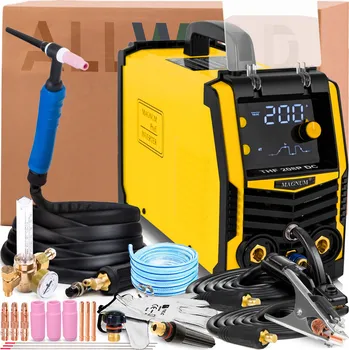 Svářečka SVAŘOVACÍ INVERTOR MAGNUM THF 208P TIG DC 230V 200A PULS, BODOVÉ SVAŘOVÁNÍ, MMA, 2T/4T
