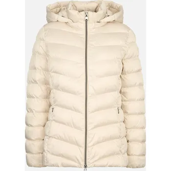 Dámské oblečení Krémová dámská péřová bunda Geox Zosma - Dámské GEOX krémová 3436866