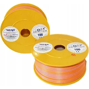 elektrický kabel Vodič LGY/H05V-K 1,00 mm2 100 m Oranžovo-Růžový