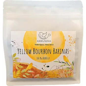 Káva Kawuszka Kávová zrna Kávová zrna Brazil Yellow Bourbon Barinas POUR 250g