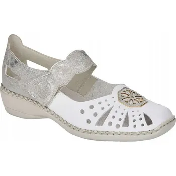 Dámské polobotky Dámské polobotky Rieker bílé 41368-80 vel. 39