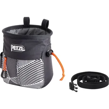 lezecké magnezium Petzl SAKAPOCHE BLACK DAZZLE pytlík na magnézium černý s potiskem Černobílá