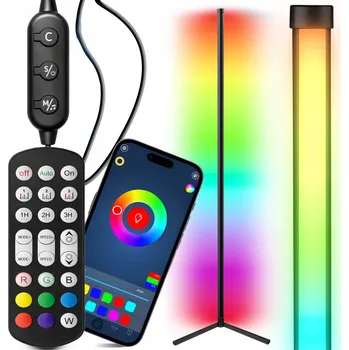 Stojací lampa Stojací lampa RETOO premium s integrovaným LED zdrojem 9 W, černá