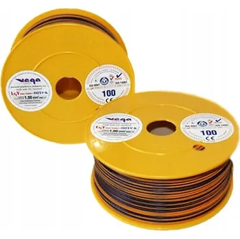 elektrický kabel Kabel LGY/H05V-K 1,00 mm2 100m Oranžovo-Černý
