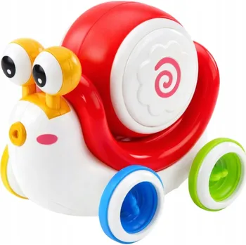 Hračka pro nejmenší Interaktivní Hlemýžď Jezdící Bubínek Hudební Vzdělávací Červený