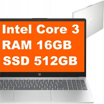 Notebook Notebook pro kancelářskou práci HP 15 Intel Core 3 RAM 16GB SSD 512GB FHD Win 11