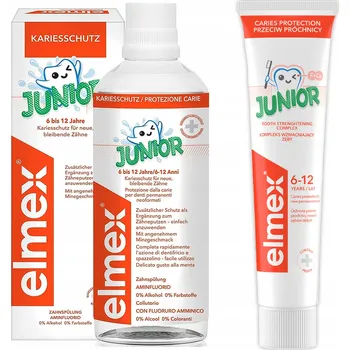 zubní pasta Sada Elmex Junior - Zubní pasta + Ústní voda pro děti