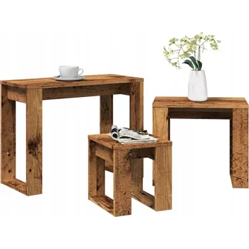 Konferenční stolek Stolek VidaXL 856678 61 x 28 x 47 cm, odstíny hnědé