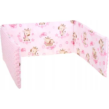Prostěradlo CHRÁNIČ DO POSTÝLKY MINKY 120x60 NA PŘÍČKY 180x30cm BABYMAM