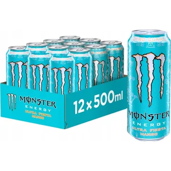 Energetický nápoj Monster Energy Ultra Fiesta Mango energetický nápoj s příchutí manga, sycený, 500 ml