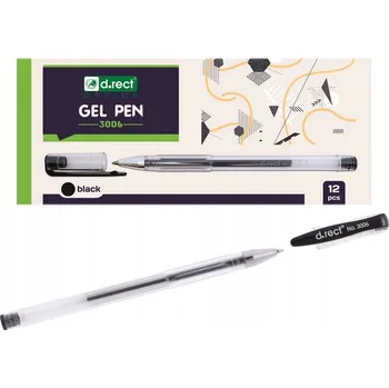 Gelová propiska černé D.rect