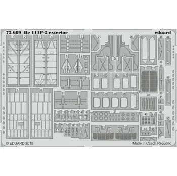 Plastikový model Eduard 1/72 He 111P-2 exterior (AIRFIX)