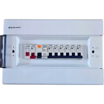 Rozvaděč Domovní nástěnný rozvaděč s pojistkami, připravený k montáži, 12 modulů