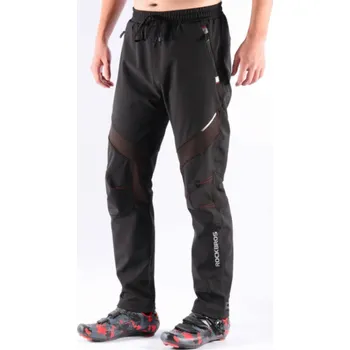 Cyklistické kalhoty RockBros Cyklistické kalhoty Thermo s ochranou proti vodě a větru, velikost M, černé