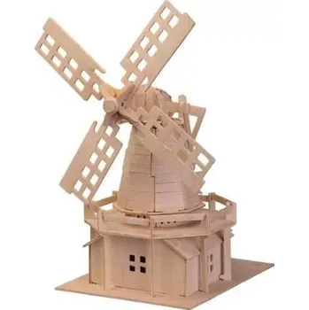 Dětské zboží Woodcraft Dřevěné 3D puzzle Větrný mlýn přírodní