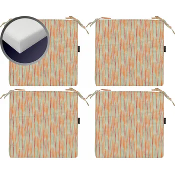 Podsedák SADA POLŠTÁŘŮ NA ŽIDLE 40x40 cm s VAZÁNÍM ČTVERCOVÉ