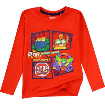 EplusM dětské tričko s dlouhým rukávem bavlna červené velikost 116