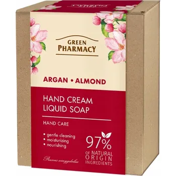Péče o ruce GREEN PHARMACY Sada pro péči o ruce Mandle Argan Krém na ruce + Mýdlo