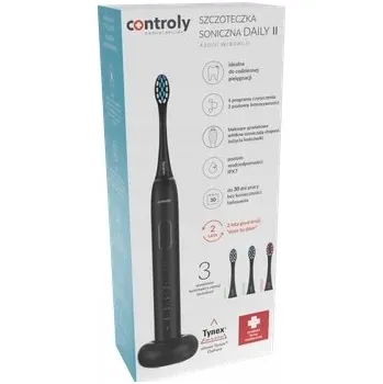 Elektrický zubní kartáček Sonický kartáček CONTROLY Daily II Czarny