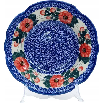 Talíř Keramický hluboký talíř 23,5 cm Bolesławiec