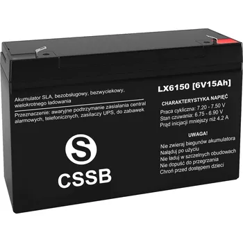 Záložní baterie Akumulátor Lamex 6V 15Ah