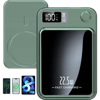 Powerbanka MAGNETICKÁ BATERIE 10000MAH, PŘENOSNÁ NABÍJEČKA, BEZDRÁTOVÝ POWERBANK