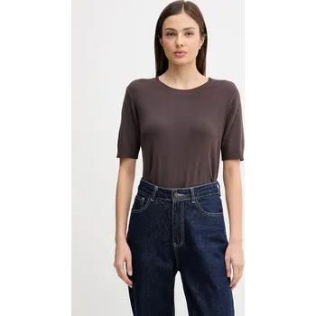 Pánské oblečení Bavlněné tričko United Colors of Benetton 1C19D10G2 hnědá 89X, vel. XS