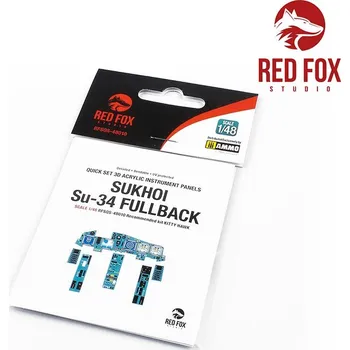 Plastikový model Suchoj Su-34&nbsp;Fullback&nbsp;(for&nbsp;Kitty&nbsp;Hawk&nbsp;kit) - Red Fox Studio RFSQS-48010
