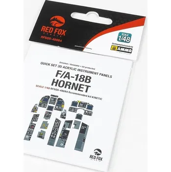 Plastikový model F/A-18B&nbsp;Hornet&nbsp;(for&nbsp;Kinetic&nbsp;kit) - Red Fox Studio RFSQS-48084