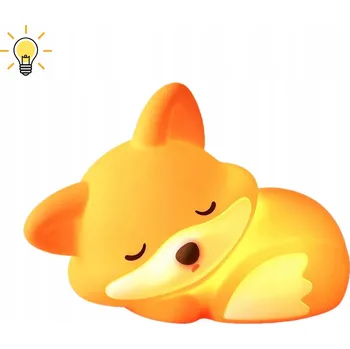 Noční světlo NOČNÍ LAMPA LED LIŠKA DOTYKOVÁ BEZPEČNÁ DÁREK VÁNOČNÍ S ČASOVAČEM