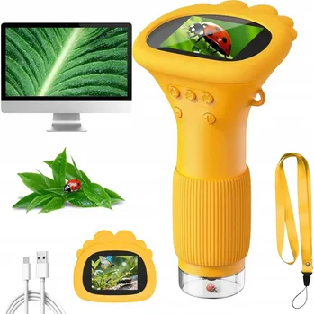 KAPESNÍ DIGITÁLNÍ MIKROSKOP PRO DĚTI S LED A 1000X ZVĚTŠENÍM HD