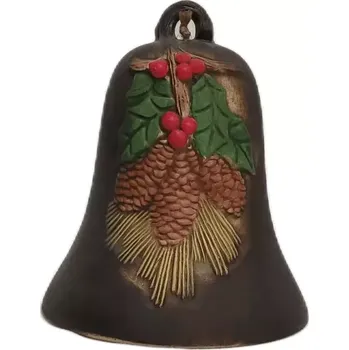 Vánoční dekorace Vánoční zvon 17 x 14 vánoční dekorace na zavěšení keramika zvonek